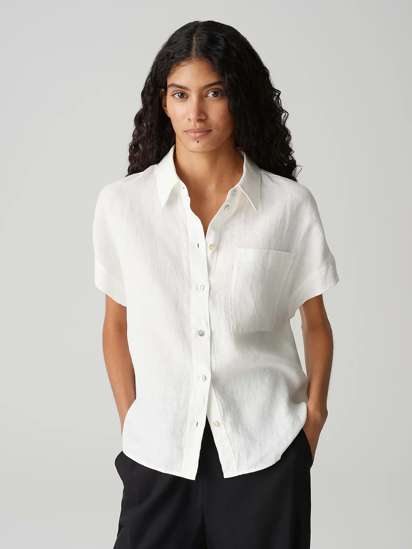 OPUS | Leinenbluse FELISA | creme
